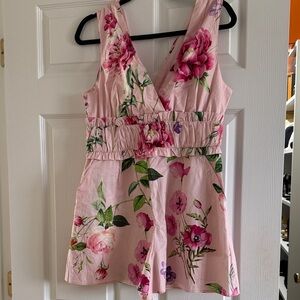 Express Pink Floral Romper